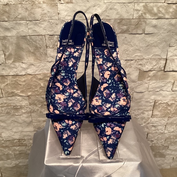 Jeffrey Campbell Floral Slingback Kitten Heels - Picture 1 of 10